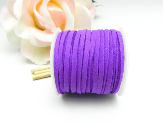 Rola snur suede 3mm mov