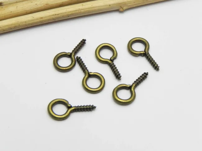 Surub pandantiv 13x6.5mm bronz (10buc)