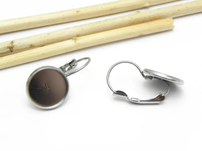 Tortite cercei otel inoxidabil platou 12mm (2buc)