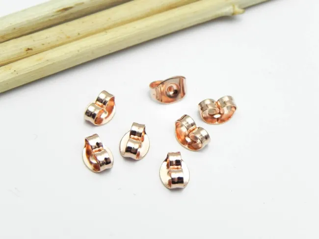 Opritor cercei otel inoxidabil 304 rose gold 6x5mm (2buc)