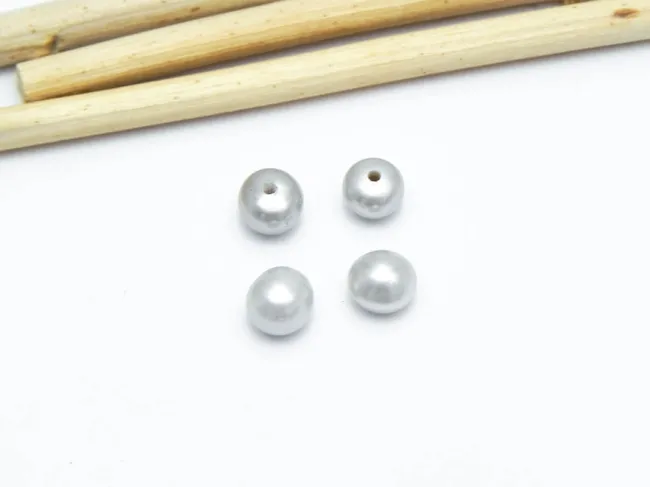 Perle de cultura semigaurite 5.5~5x4.5mm gri (2buc)
