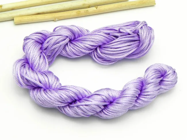 Snur cu nylon pentru bratari grosime 2mm mov pal (12m)