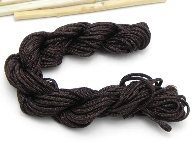 Snur cu nylon pentru bratari grosime 1mm maro inchis (26m)