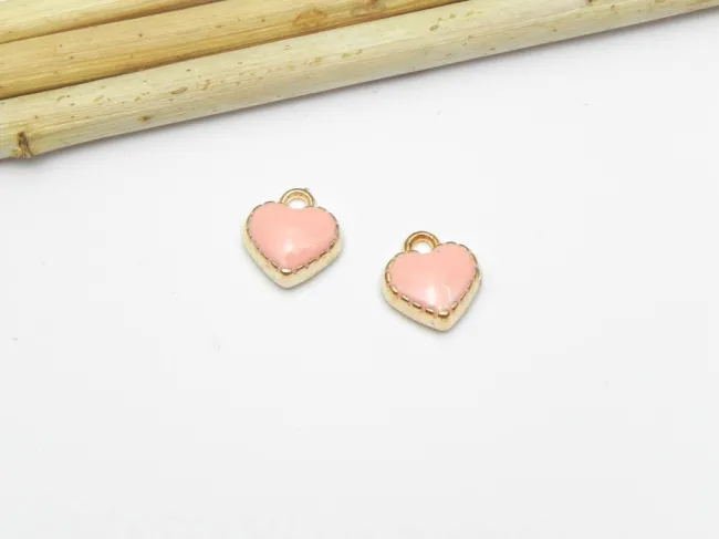 Charm inima 8x7mm auriu