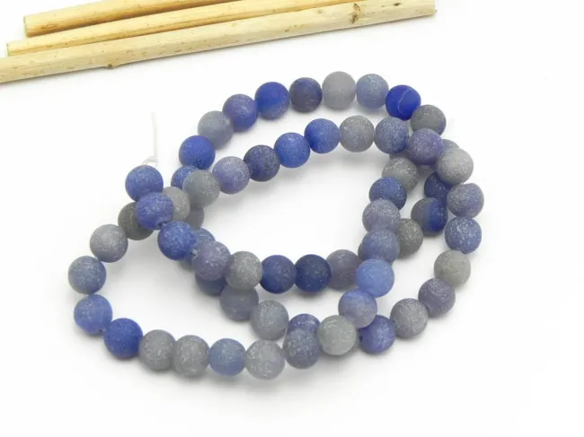 Sirag aventurin mat albastru 6mm