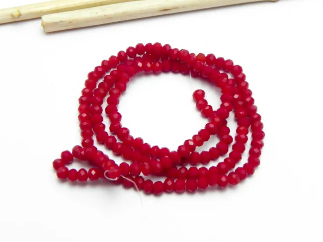 Margele cristal rondel 2.5x2mm brodo inchis opac (sirag)