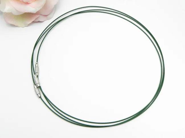 Baza colier cu inchizatoare grosime 1mm verde