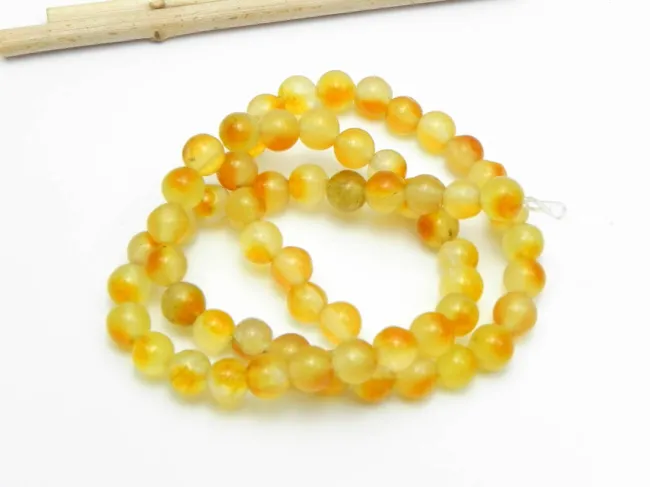Sirag jad sfere 6mm galben