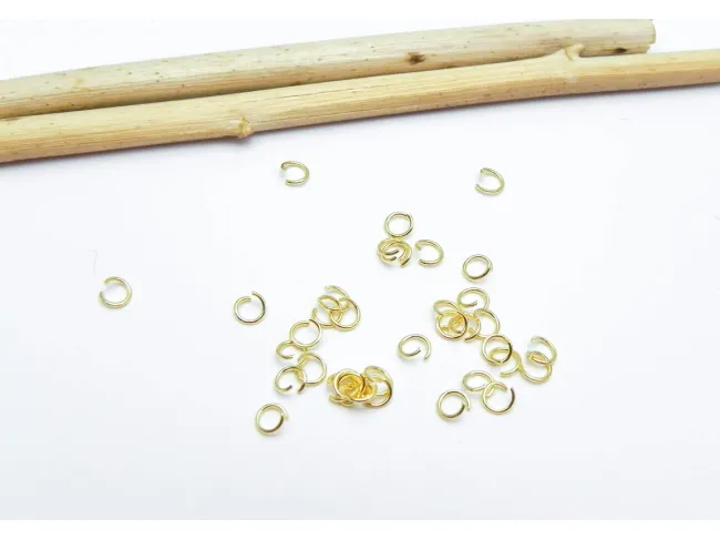 Zale otel inoxidabil 304 auriu 3mm, grosime 0.4mm  (10buc)