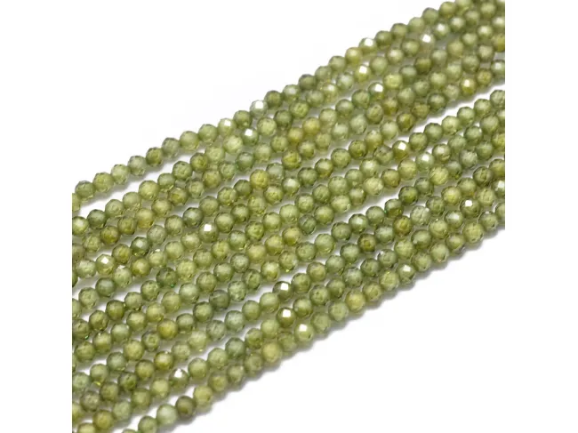 Sirag Cubic Zirconia sfere fatetate 2mm olive