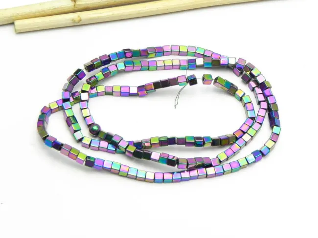 Sirag hematit cub 2mm multicolor