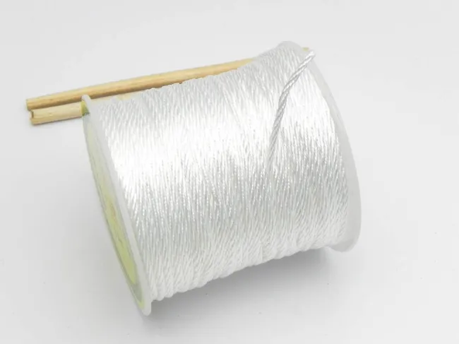Rola snur impletit 1mm alb (45m)