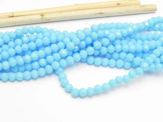 Margele cristal rotund fatetat 4mm sky blue opac (sirag)