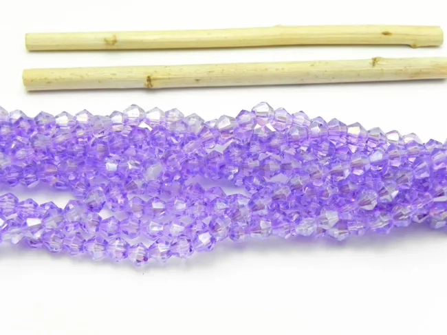 Margele cristal biconic 4mm violet AB (sirag)