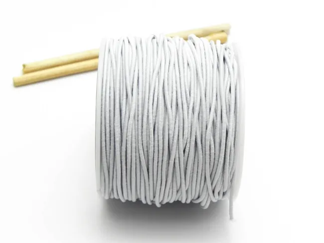 Rola snur elastic alb grosime 1mm (20m)