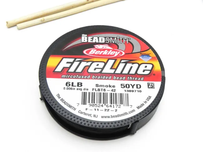 Fireline ata pentru insirat margele - smoke 6lb (45m)
