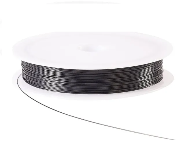 Sarma siliconata grosime 0.35mm negru (50m)