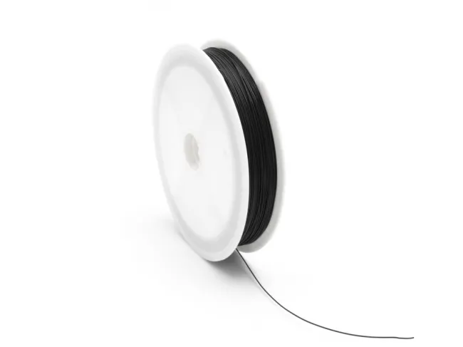 Sarma siliconata grosime 0.35mm negru (50m)