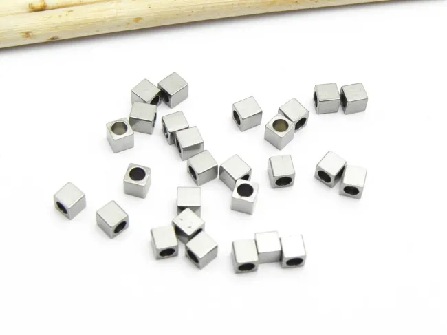 Margele otel inoxidabil cub 3x3mm (1buc)