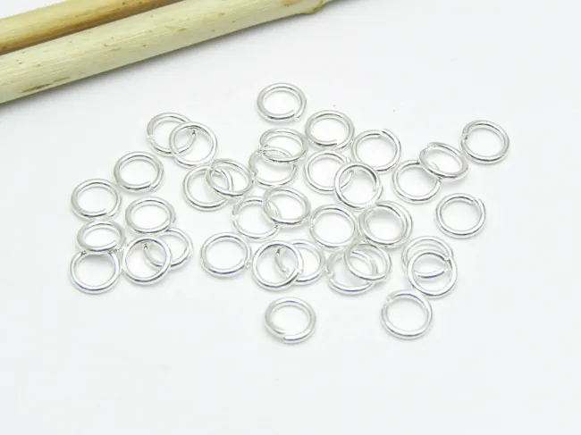 Zale otel inoxidabil argintiu deschis 5mm, grosime 0.8mm (10buc)