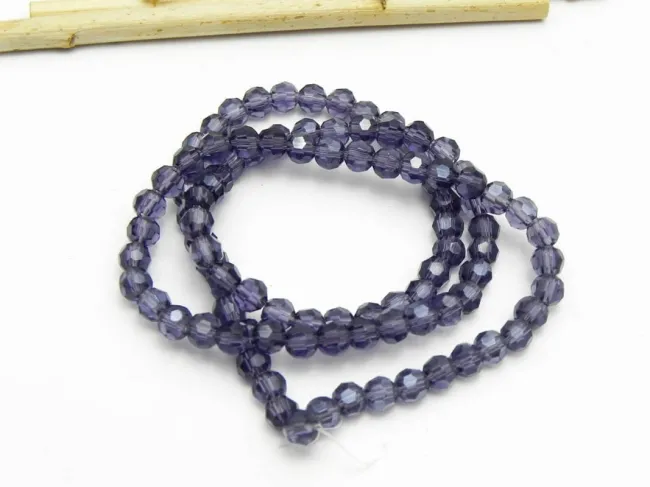 Margele cristal rotund fatetat 4mm indigo (sirag)