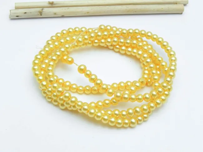 Perle de sticla 3mm auriu (sirag)