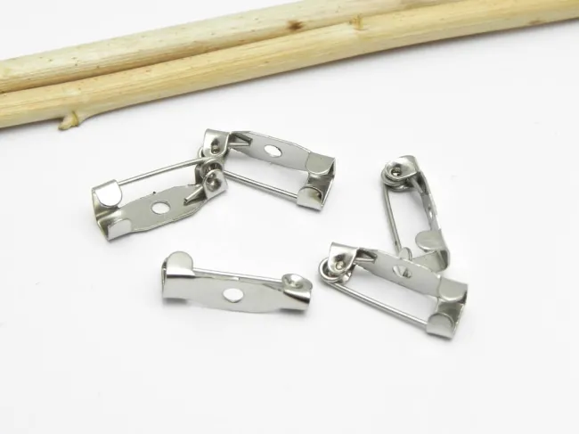 Baza pentru brosa 15x5mm argintiu (1buc)