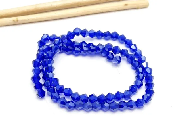 Margele cristal biconic 4mm blue lustered (sirag)