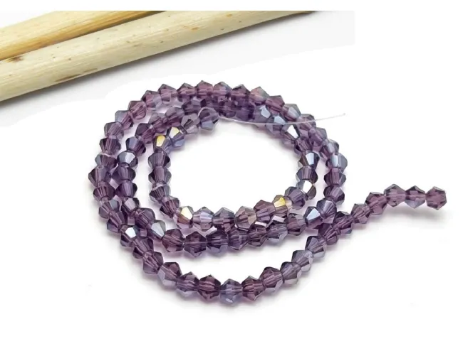 Margele cristal biconic 4mm indigo AB (sirag)