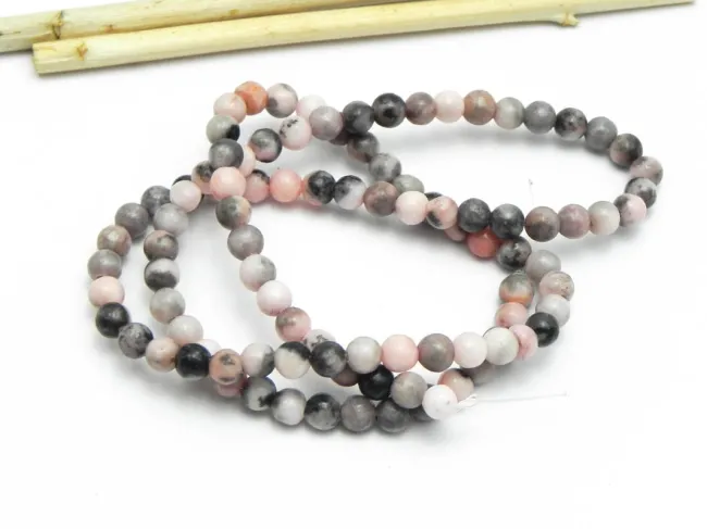 Sirag pink zebra jasp 4mm