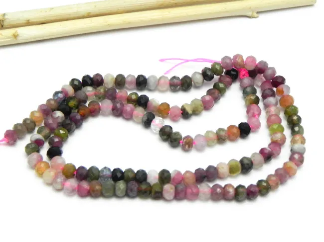 Sirag turmalina rondele fatetate 4x2.5mm