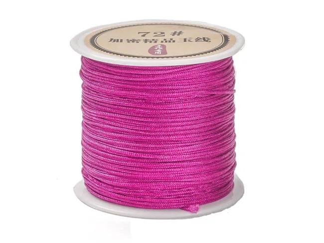 Rola snur nylon pentru bratari grosime 0.8mm fucsia (45m)