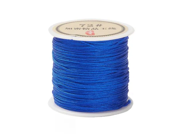 Rola snur nylon pentru bratari grosime 0.8mm albastru (45m)