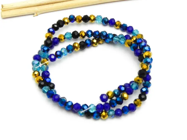 Margele cristal rondel fatetat 4x3mm mix (sirag)