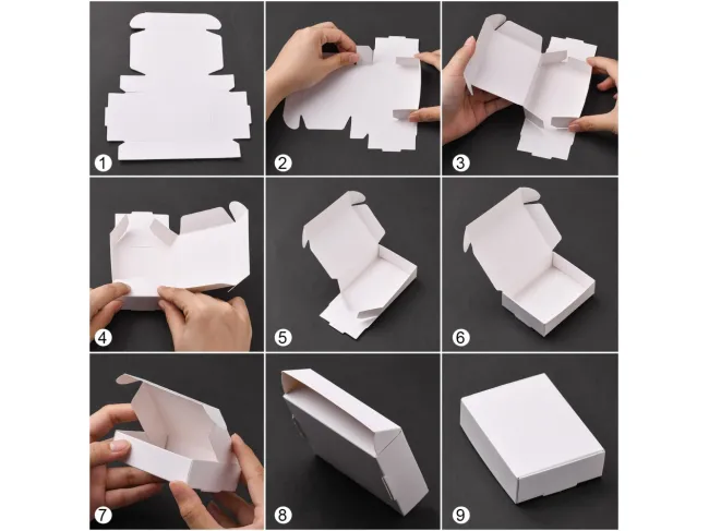 Cutiuta carton pentru bijuterii 8x6x2cm alb