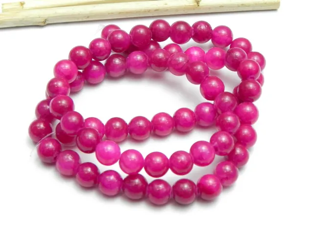Sirag jad sfere 6mm magenta deschis