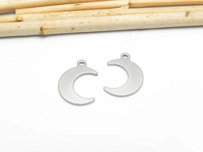 Charm otel inoxidabil luna 16x12mm