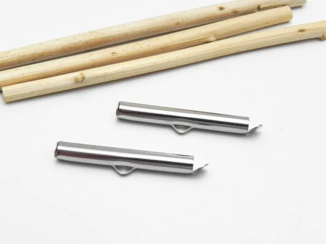 Capat miyuki/toho slide tube otel inoxidabil 25x5.5x4mm (2buc)
