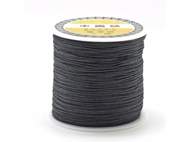 Rola snur nylon pentru bratari grosime 1~1.2mm negru (260m)