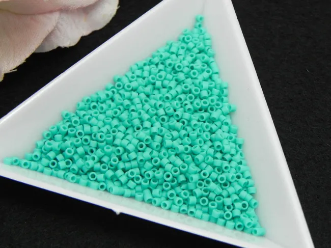 Miyuki delica 11/0 opaque turquoise matted (5g)