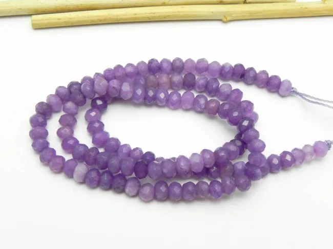 Sirag jad rondel 4x3mm mov lavanda