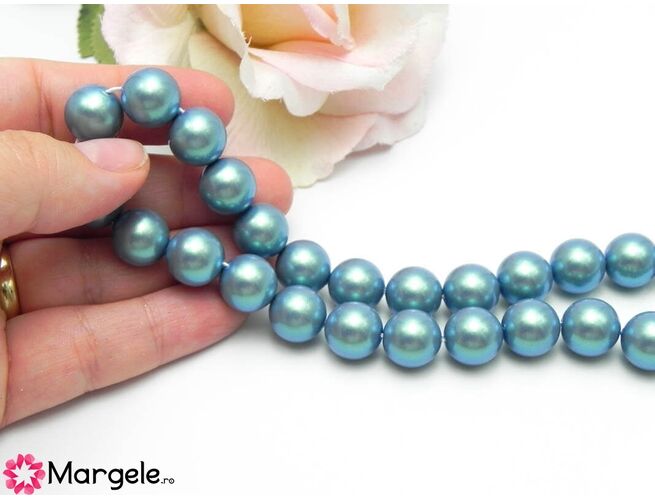 Perle preciosa maxima 12mm pearlescent blue (1buc)