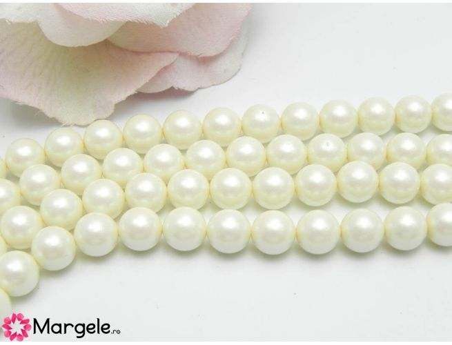 Perle preciosa maxima 8mm pearlescent cream (1buc)