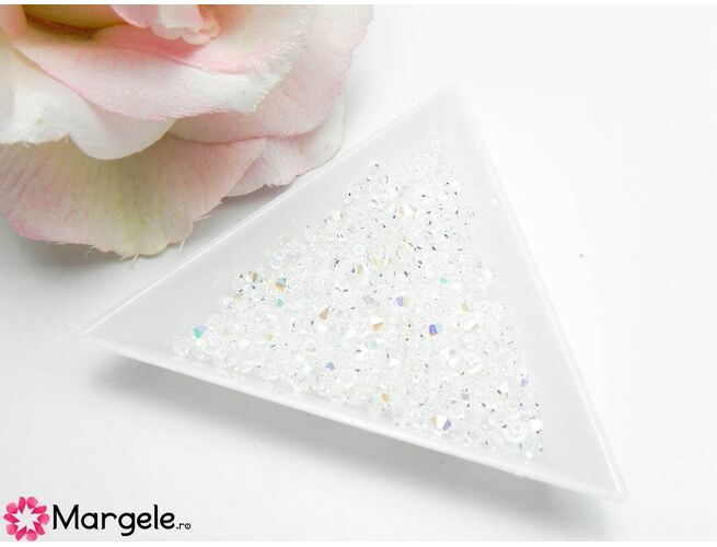 Margele preciosa biconic 3mm crystal ab (10buc)