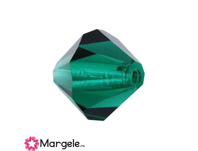 Margele preciosa biconic 3mm emerald (10buc)
