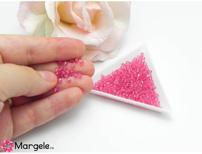 Margele preciosa biconic 3mm rose (10buc)