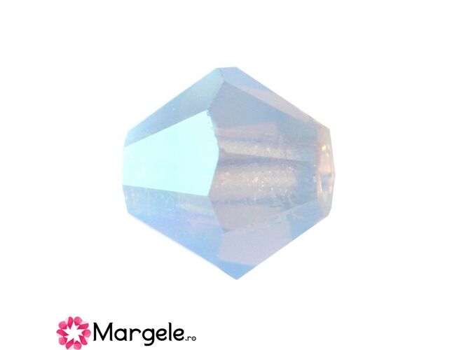 Margele preciosa biconic 4mm light sapphire opal ab (10buc)