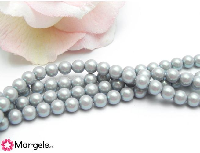 Perle preciosa maxima 6mm pearlescent grey (1buc)