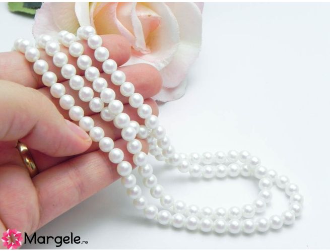 Perle preciosa maxima 6mm pearlescent white (1buc)