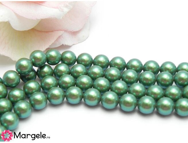 Perle preciosa maxima 8mm pearlescent green (1buc)